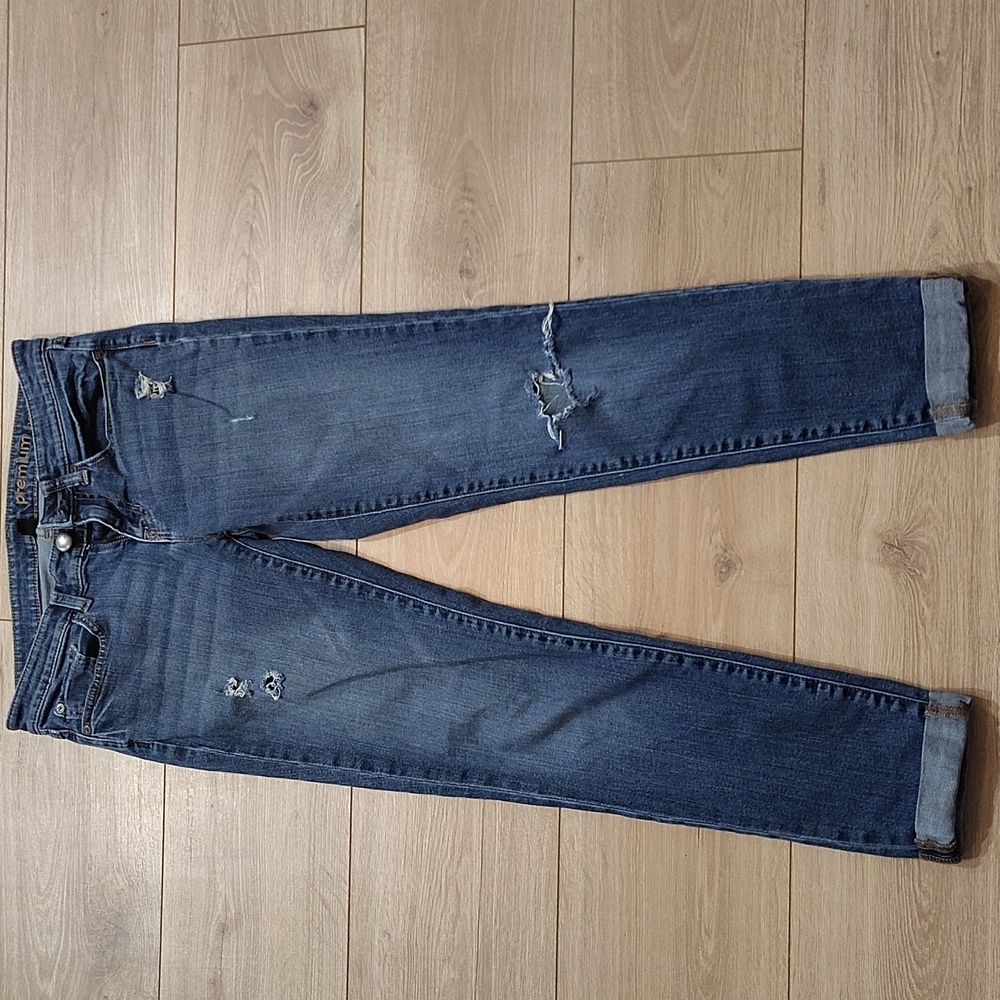 GAP Women's Premium Distressed Blue Skinny Jeans,  Ladies Size 2/26,  Distressed - Picture 7 of 9